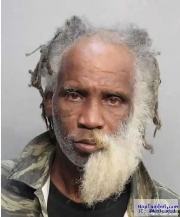 The mugshot of this half bearded man has gone viral